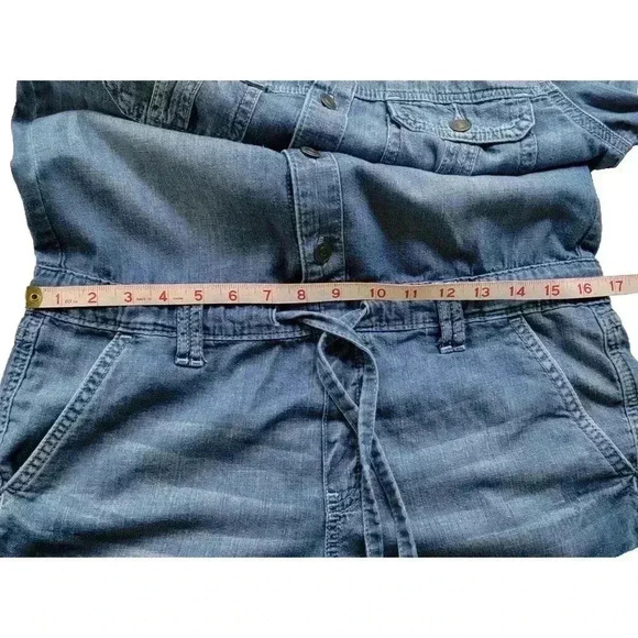 ABERCROMBIE & FITCH Denim Shorts Romper Woman's Size Small Festivals Summercore - Picture 7 of 11